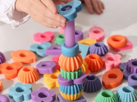 Pack 8 moldes silicona torre apilable para velas